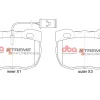 DBA Xtreme Performance Front Brake Pad Set 105 x 72.5 x 16.3mm for Land Rover Defender / Land Rover Discovery & More