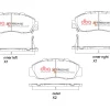 DBA Xtreme Performance Front Brake Pad Set 148.7 x 57.8 x 16.7mm for Honda Accord / Honda Ascot & More