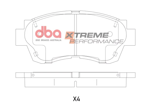 DBA Xtreme Performance Front Brake Pad Set for Toyota Altezza SXE10