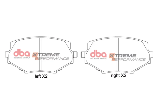 DBA 4000 Series T3 Slotted Front Disc & Xtreme Performance Pad Kit 255mm for Mazda MX5 (Mk1) (NA) / Mazda MX5 (Mk2) (NB)