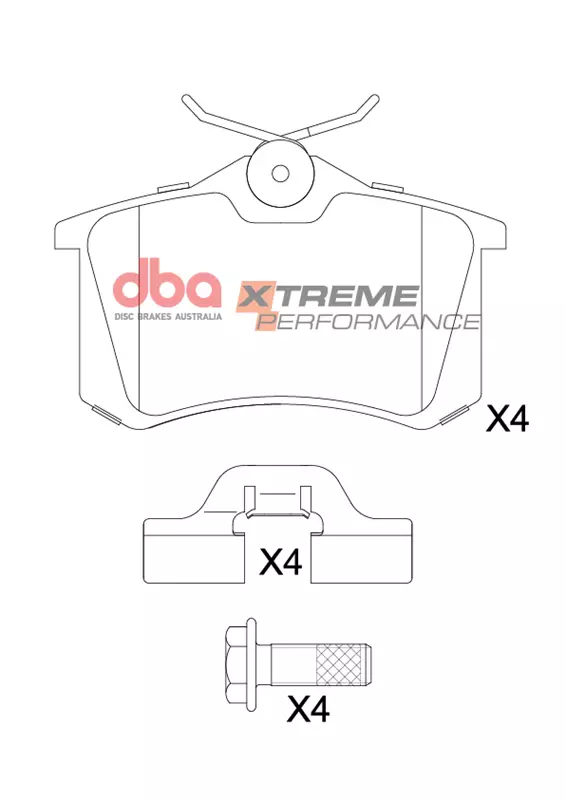 db1449xp.webp DBA Xtreme Performance Rear Brake Pad Set 87 x 52.8 x 16.3mm for Audi A1 8X / Audi A1 GB & More