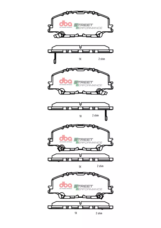 DBA Street Performance Front Brake Pad Set for Isuzu D-MAX