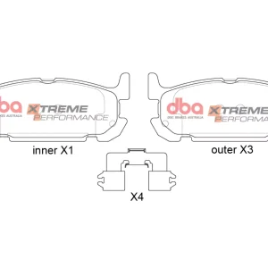 DBA Xtreme Performance Rear Brake Pad Set for Mazda MX5 (Mk2) (NB) Sport
