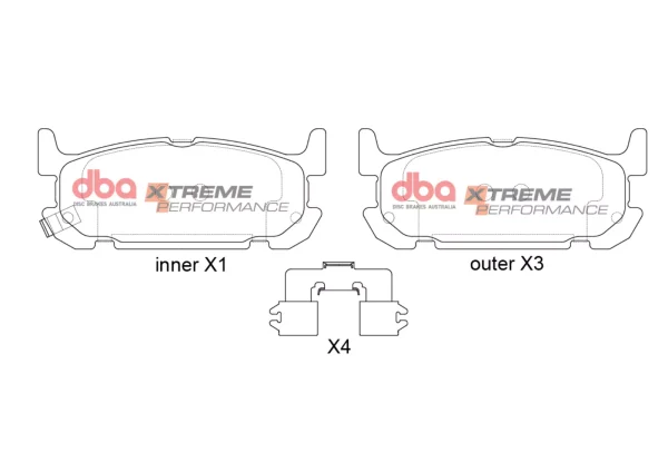 DBA 4000 Series T3 Slotted Rear Disc & Xtreme Performance Pad Kit 276mm for Mazda MX5 (Mk2) (NB) Sport