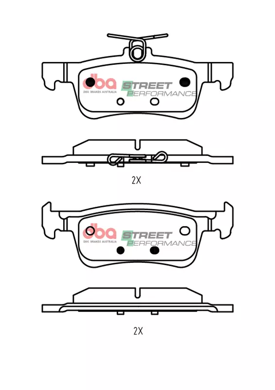 DBA Street Performance Rear Brake Pad Set for Ford Fiesta (Mk8)