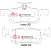 db15129xp.webp DBA Xtreme Performance Rear Brake Pad Set for Ford Fiesta (Mk8)