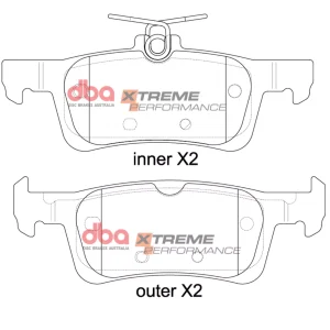 DBA Xtreme Performance Rear Brake Pad Set for Ford Fiesta (Mk8)