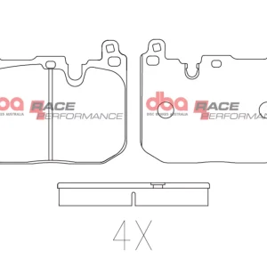 db15131rp.webp DBA Race Performance Front Brake Pad Set 114.6 x 91.4 x 14.8mm for BMW 1 Series (F40) 116 / BMW 1 Series (F40) 118 & More