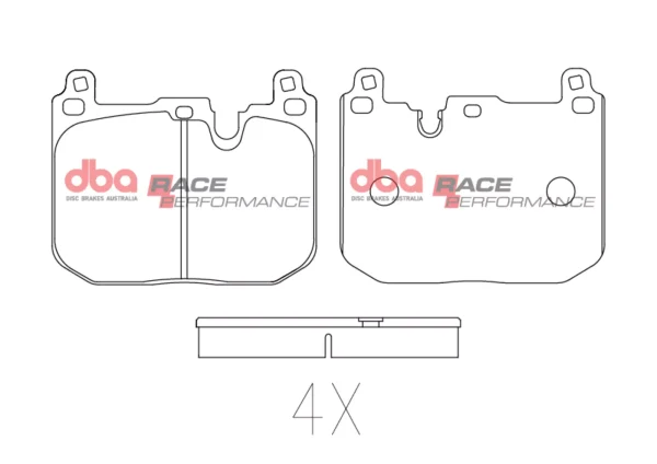 DBA Race Performance Front Brake Pad Set 114.6 x 91.4 x 14.8mm for BMW 1 Series (F40) 116 / BMW 1 Series (F40) 118 & More