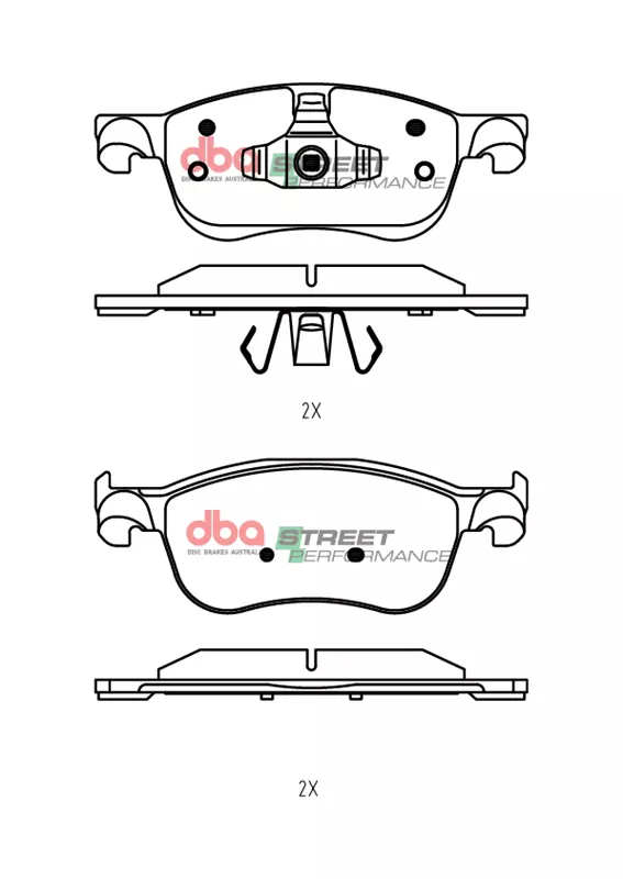 DBA Street Performance Front Brake Pad Set for Ford Fiesta (Mk8)