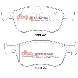 DBA Xtreme Performance Front Brake Pad Set for Ford Fiesta (Mk8)