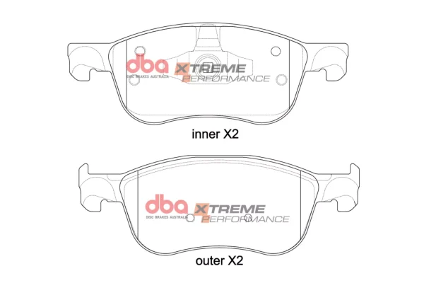 DBA Xtreme Performance Front Brake Pad Set for Ford Fiesta (Mk8)