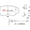 DBA Xtreme Performance Front Brake Pad Set 178 x 78.3 x 17mm for Audi S3 8Y / Cupra Formentor & More