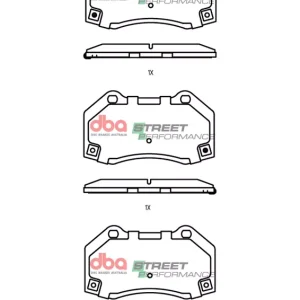 DBA Street Performance Front Brake Pad Set 124.6 x 70.6 x 14mm for Abarth 124 Spider / Mazda MX5