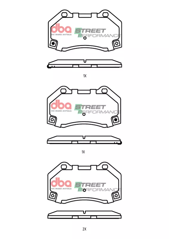 DBA Street Performance Front Brake Pad Set 124.6 x 70.6 x 14mm for Abarth 124 Spider / Mazda MX5