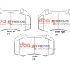 DBA Xtreme Performance Front Brake Pad Set 124.6 x 70.6 x 14mm for Abarth 124 Spider / Mazda MX5