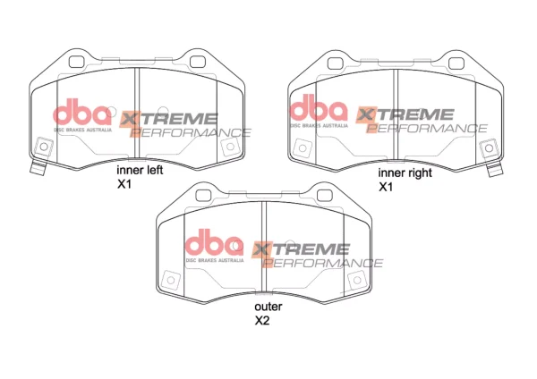 DBA Xtreme Performance Front Brake Pad Set 124.6 x 70.6 x 14mm for Abarth 124 Spider / Mazda MX5