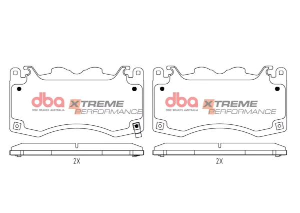 DBA 4000 Series T3 Slotted Front Disc & Xtreme Performance Pad Kit 390mm for Ford Mustang (7th Generation)