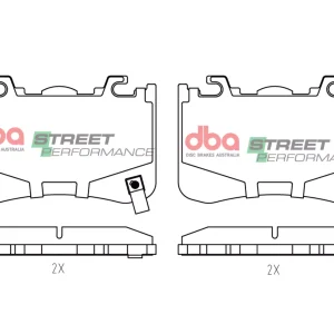 DBA Street Performance Rear Brake Pad Set for Ford Mustang (7th Generation)