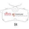 DBA Xtreme Performance Rear Brake Pad Set 87.3 x 42.5 x 13.6mm for Ford Fiesta (Mk6) / Ford Fiesta (Mk7) & More
