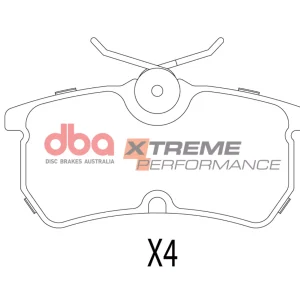 DBA Xtreme Performance Rear Brake Pad Set 87.3 x 42.5 x 13.6mm for Ford Fiesta (Mk6) / Ford Fiesta (Mk7) & More