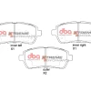 DBA Xtreme Performance Front Brake Pad Set 125.6 x 51.9 x 16.4mm for Mazda 2 / Suzuki Baleno & More