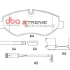 DBA Xtreme Performance Front Brake Pad Set 163.15 x 67 x 20mm for Mercedes Sprinter / Mercedes Viano & More