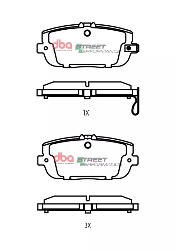 db2064sp.webp DBA Street Performance Rear Brake Pad Set 99.1 x 44.4 x 13.3mm for Abarth 124 Spider / Fiat 124 Spider / Mazda MX5