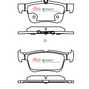 db2406sp.webp DBA Street Performance Rear Brake Pad Set 123.2; 123.2 x 48.7; 53.5 x 15.7mm for Ford Focus (Mk4) / Ford Mondeo Estate (Mk5) & More