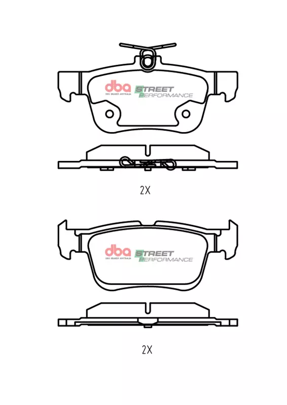 db2406sp.webp DBA Street Performance Rear Brake Pad Set 123.2; 123.2 x 48.7; 53.5 x 15.7mm for Ford Focus (Mk4) / Ford Mondeo Estate (Mk5) & More