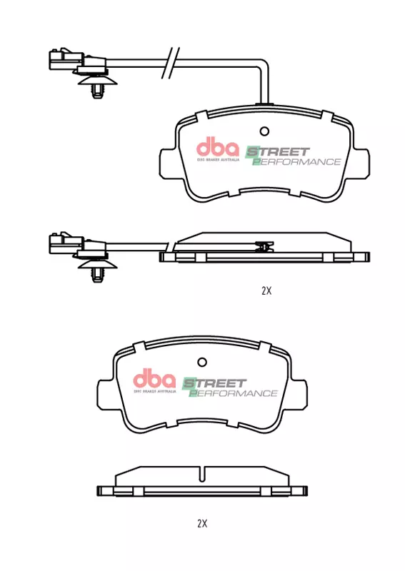 DBA Street Performance Rear Brake Pad Set for Ineos Grenadier / Ineos Grenadier Quartmaster