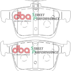 DBA Street Performance Rear Brake Pad Set 123 x 61.3+56.4 x 15.5mm for Audi A3 8V / Audi A3 Cabriolet 8V & More
