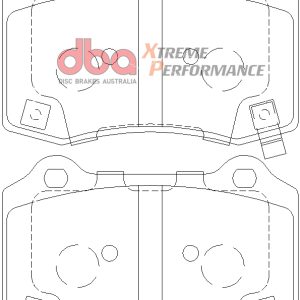 image-131.jpeg DBA Xtreme Performance Rear Brake Pad Set 109.7 x 69.1 x 14.6mm for Cadillac CTS-V / Chevrolet Camaro (5th Gen) & More