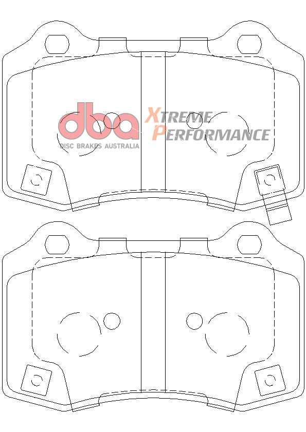 DBA Xtreme Performance Rear Brake Pad Set 109.7 x 69.1 x 14.6mm for Cadillac CTS-V / Chevrolet Camaro (5th Gen) & More