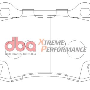 DBA Xtreme Performance Rear Brake Pad Set 109.7 x 69.1 x 14.6mm for Chrysler 300C / Dodge Magnum & More