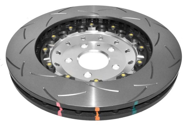 DBA 5000 Series T3 Slotted Front Brake Disc 365 x 34mm Silver Hat for Audi R8 / Audi RS4 B8 / Audi RS5 B8