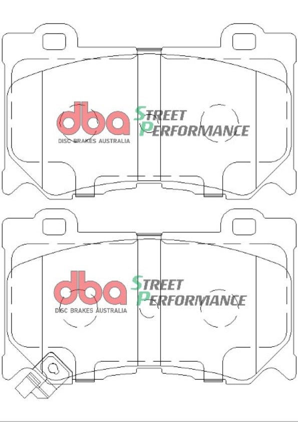 DBA Street Performance Front Brake Pad Set 127.1 x 75.7 x 15.9mm for Infiniti FX30D / Infiniti FX37 & More