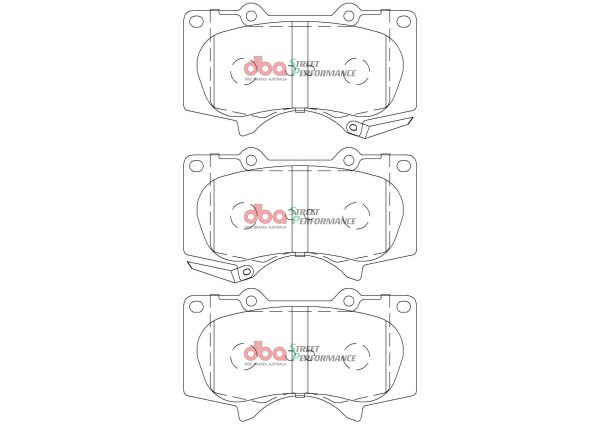 DBA Street Performance Front Brake Pad Set for Toyota Fortuner AN150/160 / Toyota Hilux