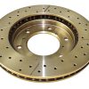 DBA Street Series X-Gold Drilled & Slotted Front Brake Disc 290mm for Mitsubishi Pajero / Mitsubishi Shogun