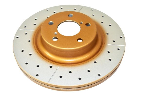DBA Street Series X-Gold Drilled & Slotted Front Brake Disc 294 x 24mm for Subaru BRZ / Subaru Forester & More