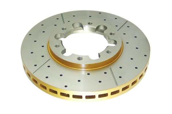 DBA Street Series X-Gold Drilled & Slotted Front Brake Disc 306mm for Nissan Patrol Y61