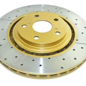 DBA Street Series X-Gold Drilled & Slotted Front Brake Disc 328 x 28mm for Lexus NX200 / Lexus NX200t & More