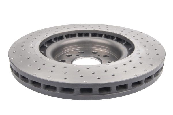 DBA 4000 Series Cross-Drilled & Dimpled Front Brake Disc 350mm for Honda Civic (10th Gen) FK8 / Honda Civic (9th Gen) FK2