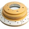 DBA Street Series X-Gold Drilled & Slotted Rear Disc & Street Performance Pad Kit 300 x 22mm for Mitsubishi Pajero & Shogun