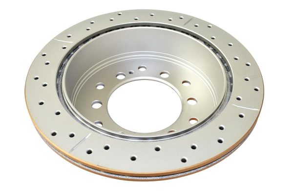 DBA Street Series X-Gold Drilled & Slotted Rear Disc & Street Performance Pad Kit 312 x 18mm