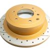 DBA Street Series X-Gold Drilled & Slotted Rear Brake Disc 332mm for Mitsubishi Pajero / Mitsubishi Shogun