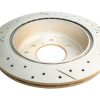 DBA Street Series X-Gold Drilled & Slotted Rear Brake Disc 332mm for Mitsubishi Pajero / Mitsubishi Shogun
