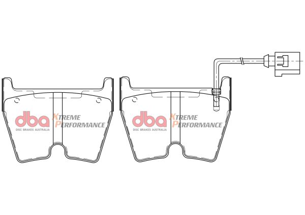 DBA Xtreme Performance Front Brake Pad Set 97 x 74.3 x 15mm for Audi RS3 8V / Audi Q3 / Audi TTRS quattro 8S
