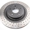 DBA 4000 Series Cross-Drilled & Dimpled Front Brake Disc 350mm for Kia Stinger