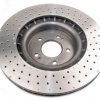 DBA 4000 Series Cross-Drilled & Dimpled Front Brake Disc 350mm for Kia Stinger